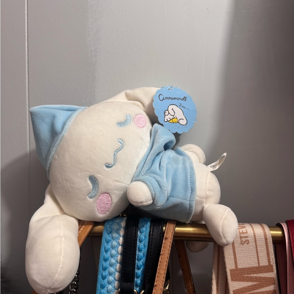 Cinnamoroll Plush Toy with Blue Outfit